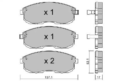 Комплект тормозных колодок (AISIN: BPNI-1910)